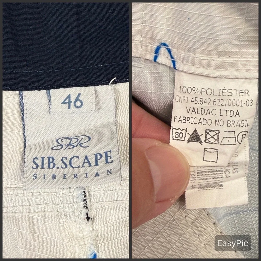 Siberian Sib.Scape Mens 36 Blue White Floral Ripstop Board Shorts (Sz 46 Brazil)